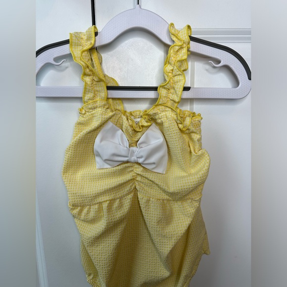 MONSOON Yellow Ruffle Bow One Piece Swimsuit (Size 2-3) - Picture 3 of 6